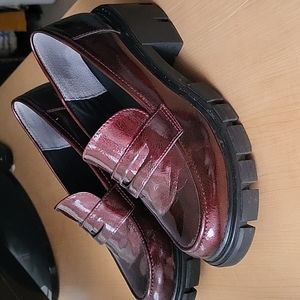 Crown Vintage burgundy chunky loafers